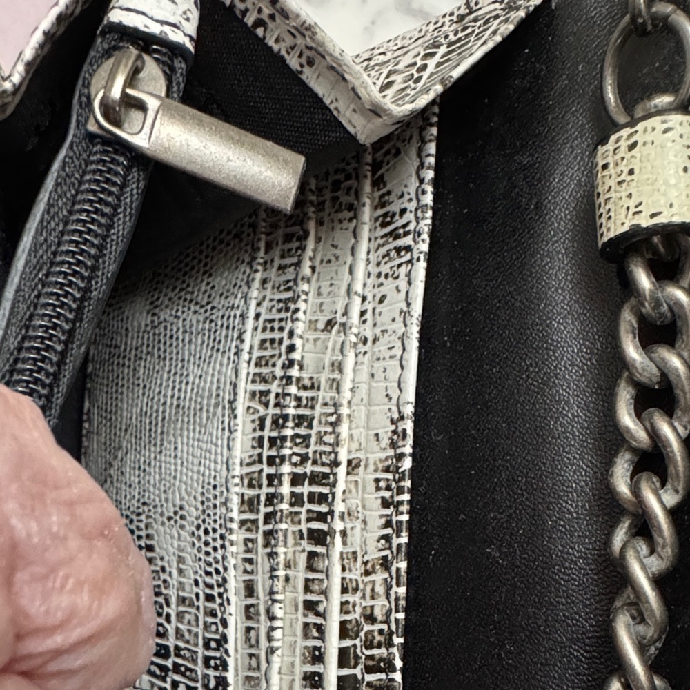 Kurt Geiger London Kensington Snakeskin Embossed Leather Crossbody WOC - Picture 7 of 10